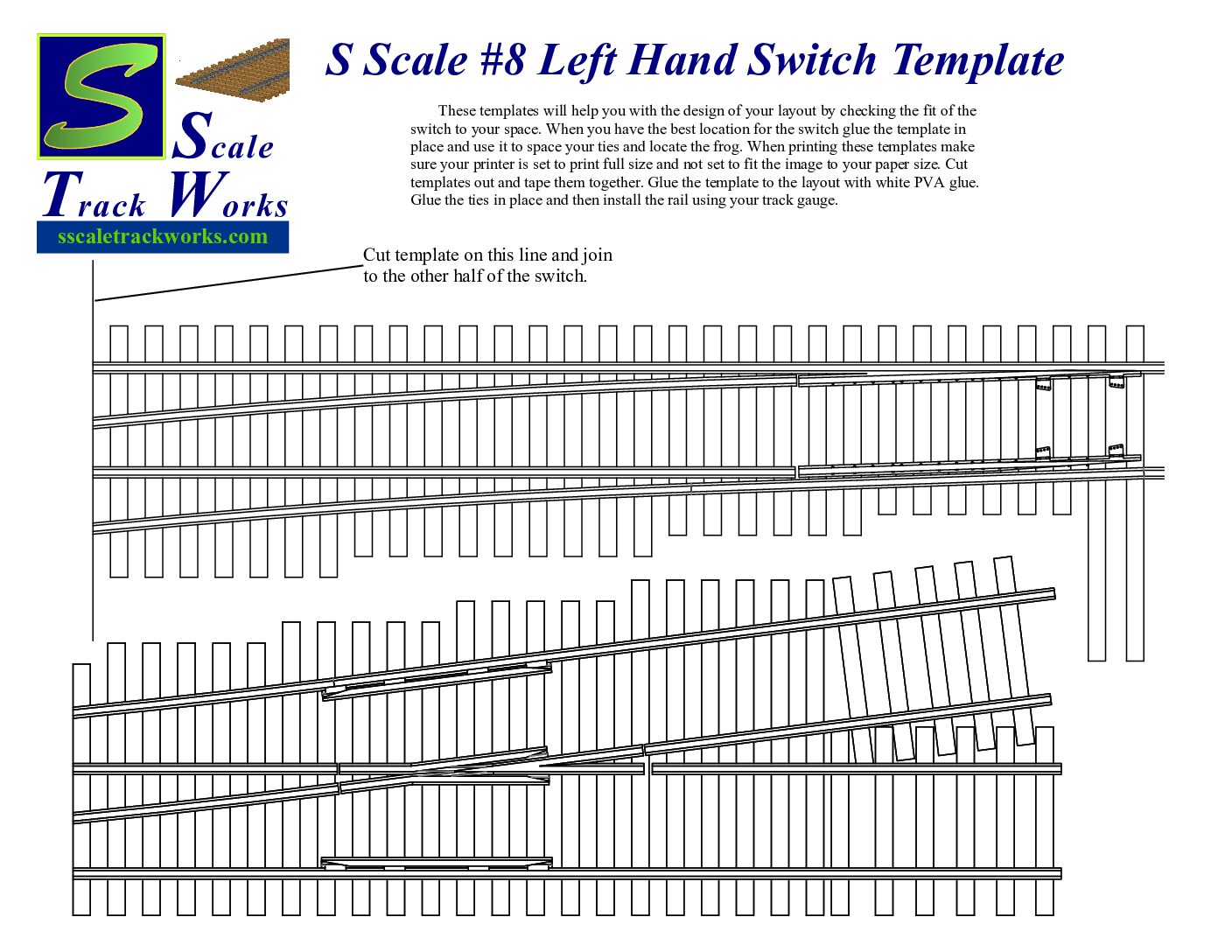 S Scale Track Templets & Instructions
